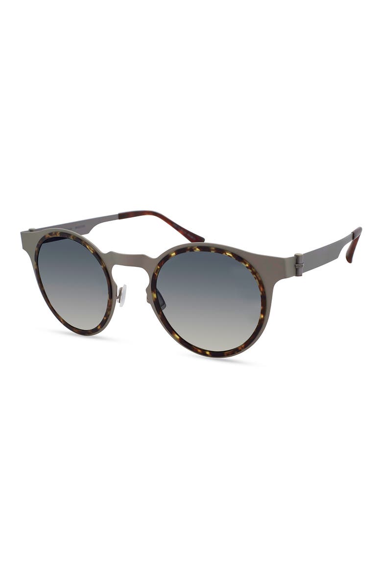 Round Sunglasses, Alternate, color, GREY/ TORTOISE