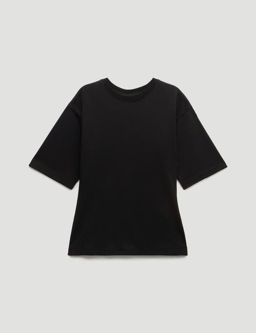 Hush Zip Detail Short Sleeve T-shirt In Black
