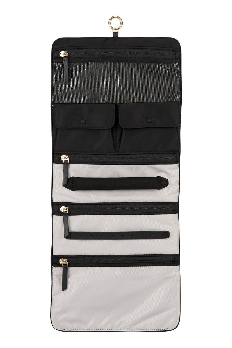 Voyageur Ennis Nylon Jewelry Roll, Alternate, color, BLACK