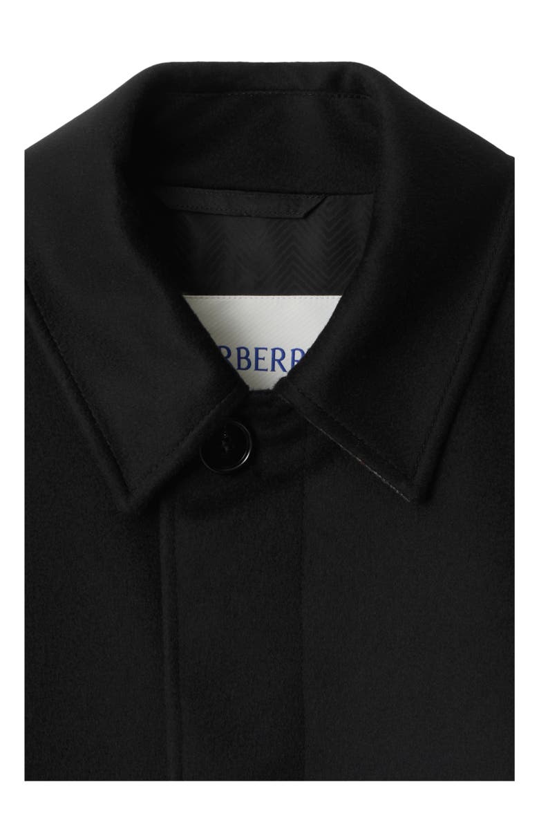 Burberry Mid-length Cashmere Car Coat, Alternate, color, Black