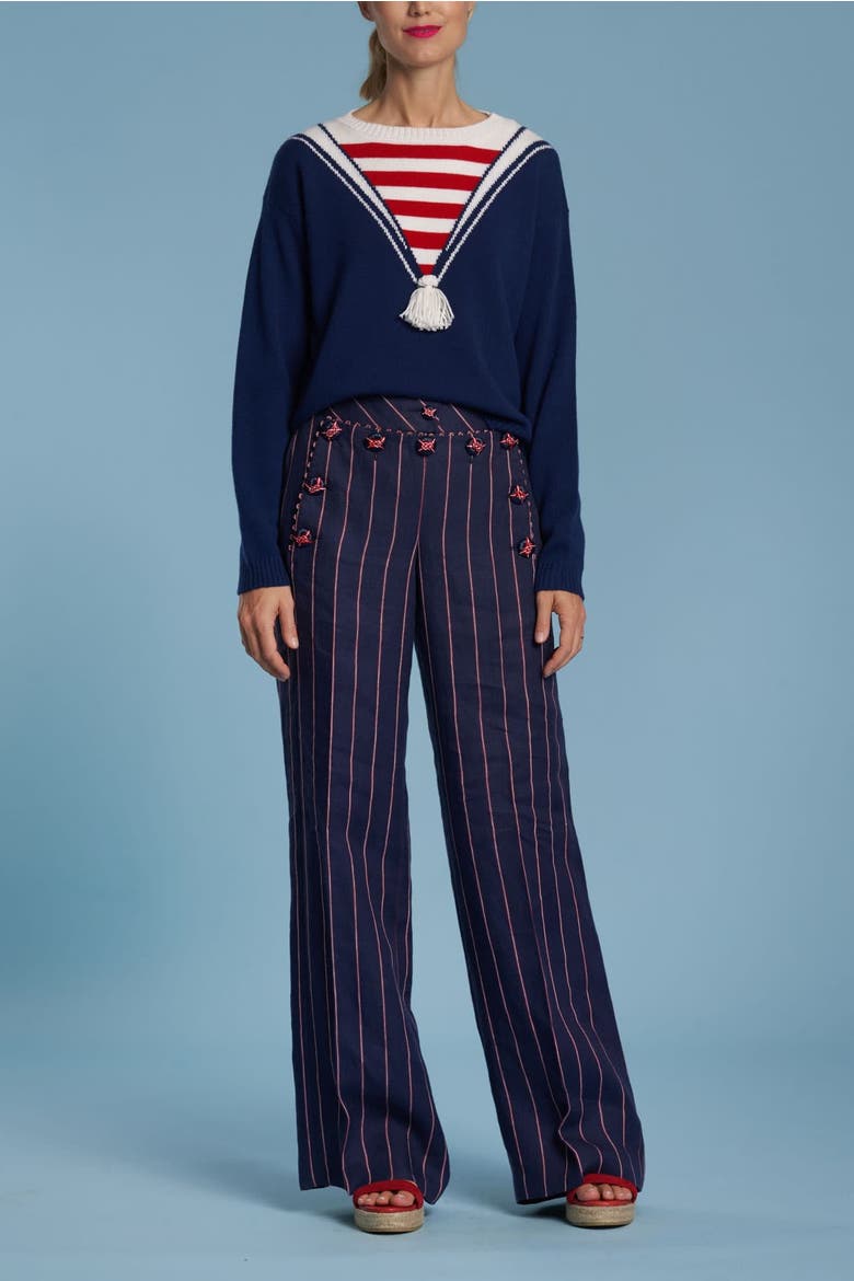 Sailor Pullover With Tromp L´Oeil Effect, Alternate, color, Blue