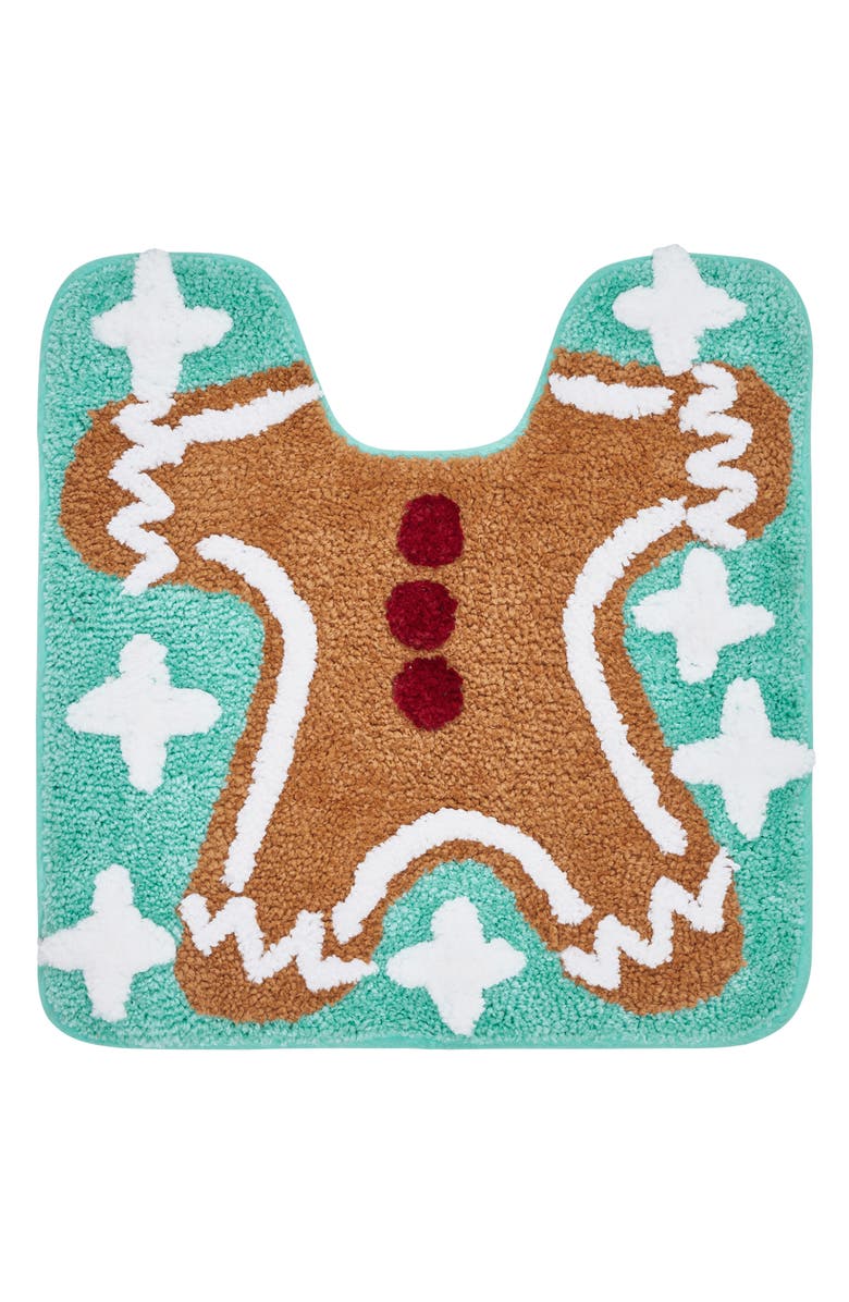 VCNY HOME Gingerbread Man Holiday 2-Piece Set Bath Mat, Alternate, color,