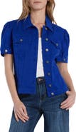 Wash Lab Denim Puff Sleeve Denim Jacket