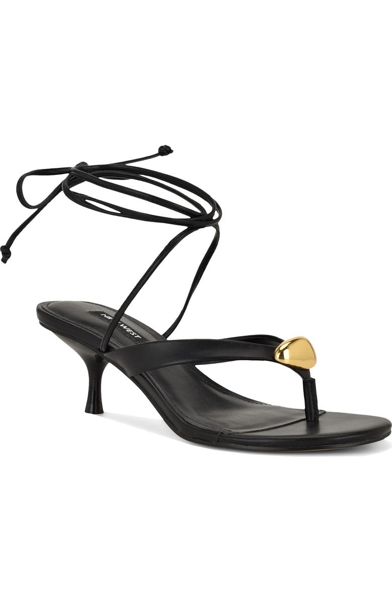 Nine West Batty Ankle Wrap Sandal, Main, color, Black