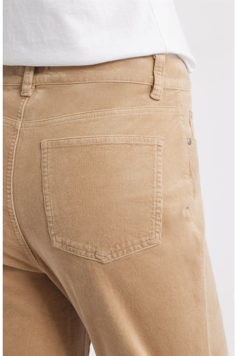 Stretch Organic Cotton Straight Corduroy Pants, Alternate, color, BISCUIT
