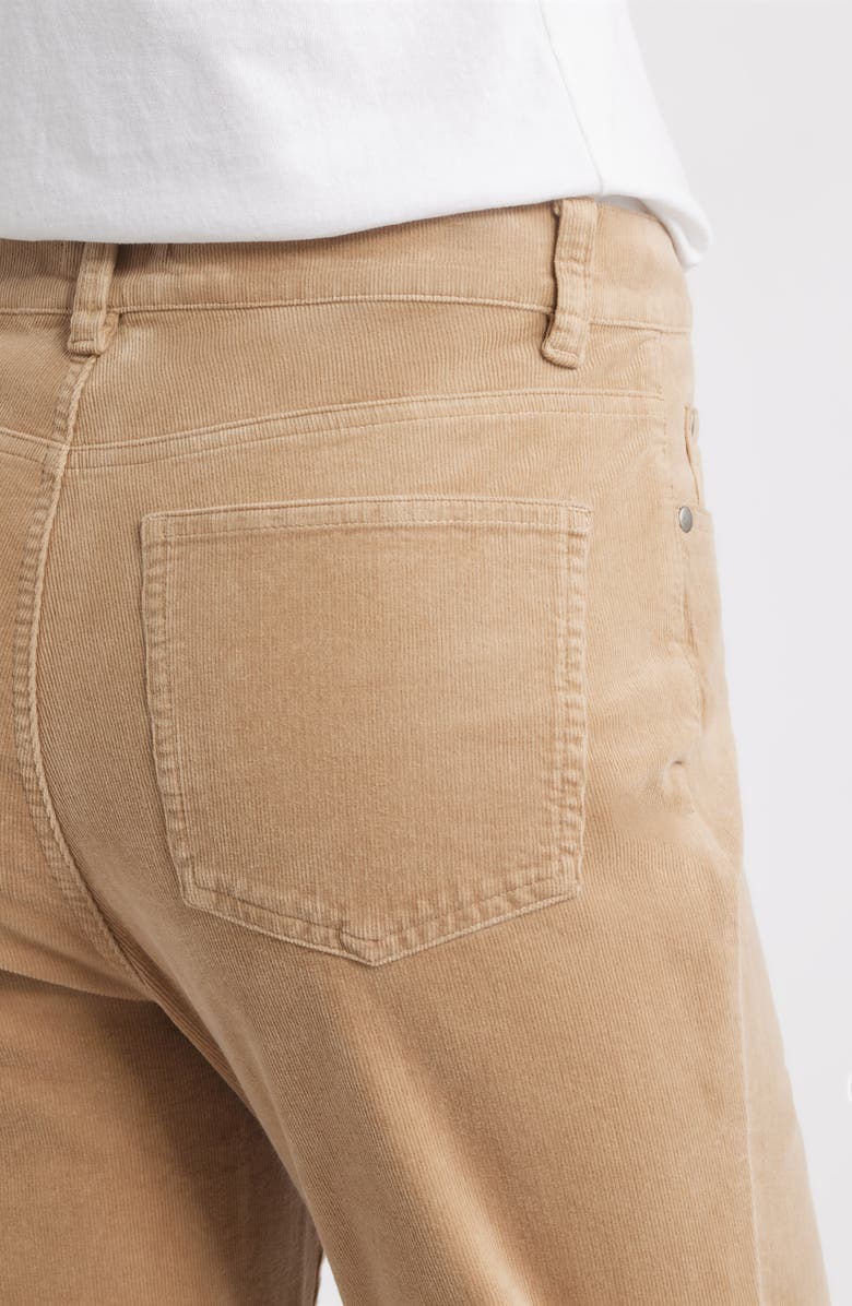 Eileen Fisher Stretch Organic Cotton Straight Corduroy Pants, Alternate, color, Biscuit