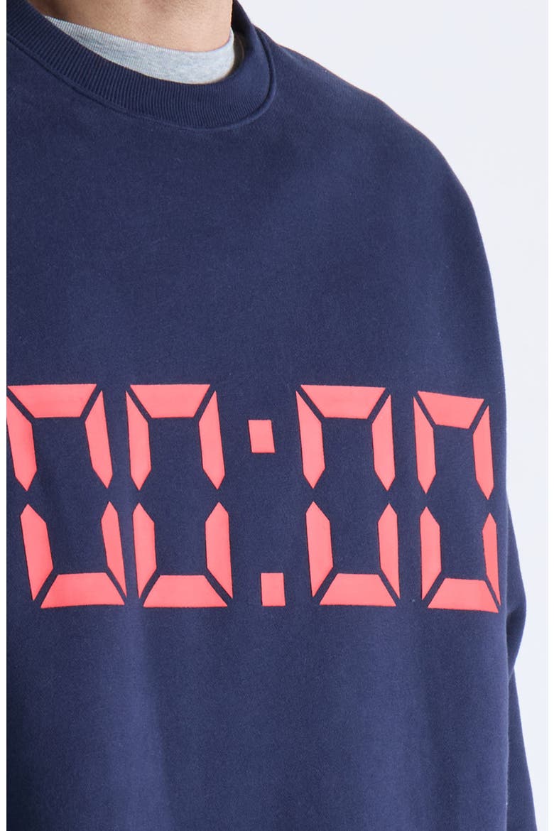 Us Against Time Crewneck Sweatshirt, Alternate, color, NAVY