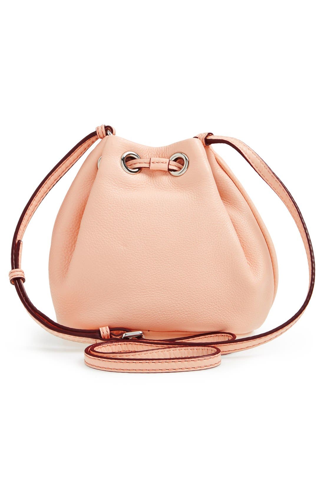MARC BY MARC JACOBS 'Too Hot to Handle' Leather Drawstring Bag, Alternate, color, TROPICAL PEACH