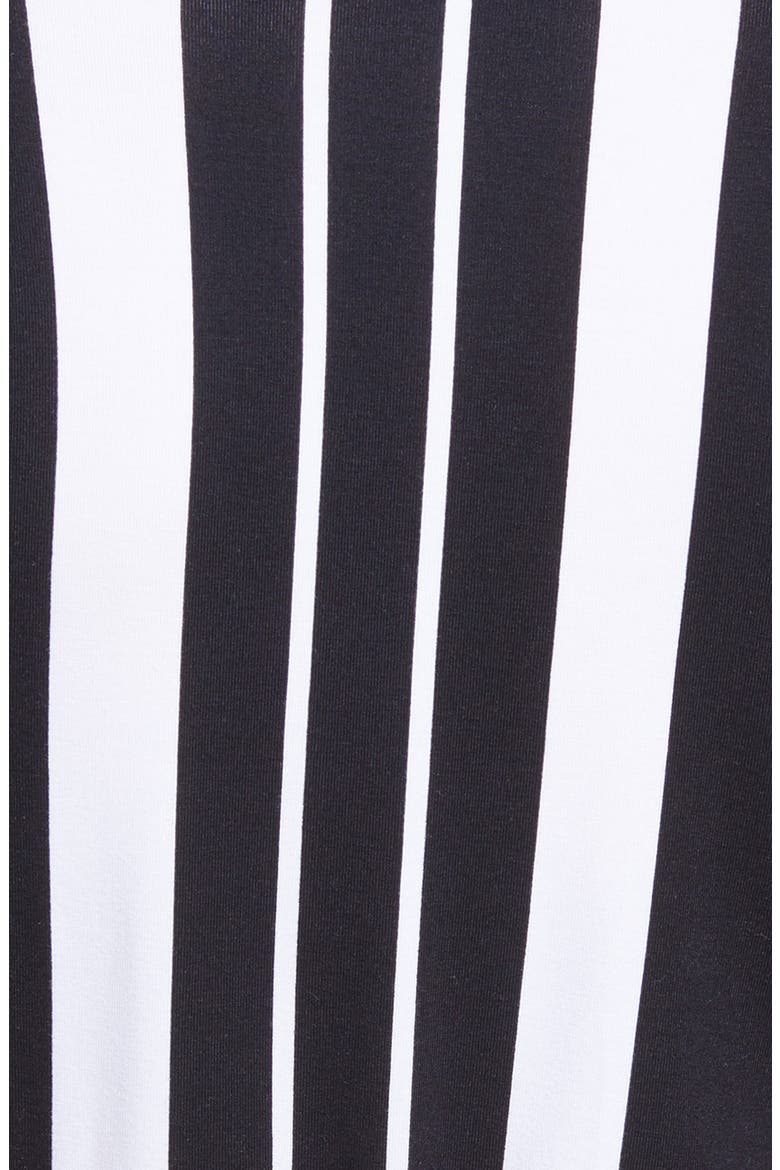 Wrap Knit Top, Alternate, color, BLACK- WHITE VERTICAL STRIPE