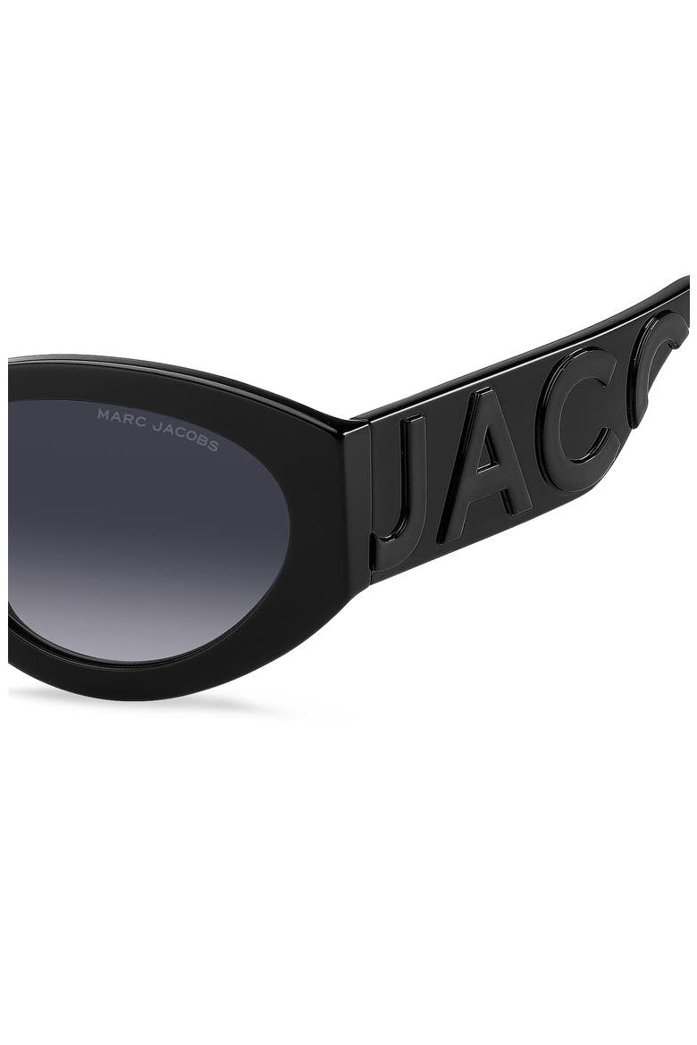 54mm Round Sunglasses, Alternate, color, BLACK GREY/ GREY SHADED