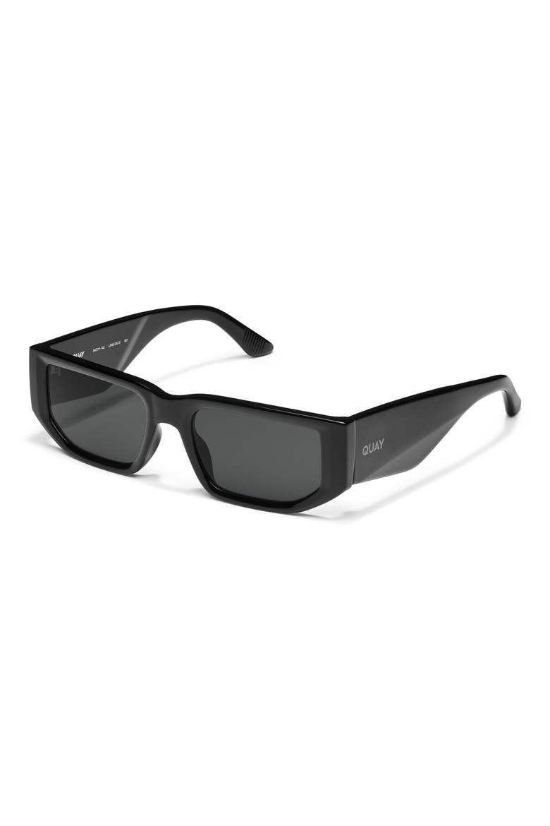 Good Time 54mm Small Rectangular Sunglasses, Alternate, color, BLACK/ BLACK
