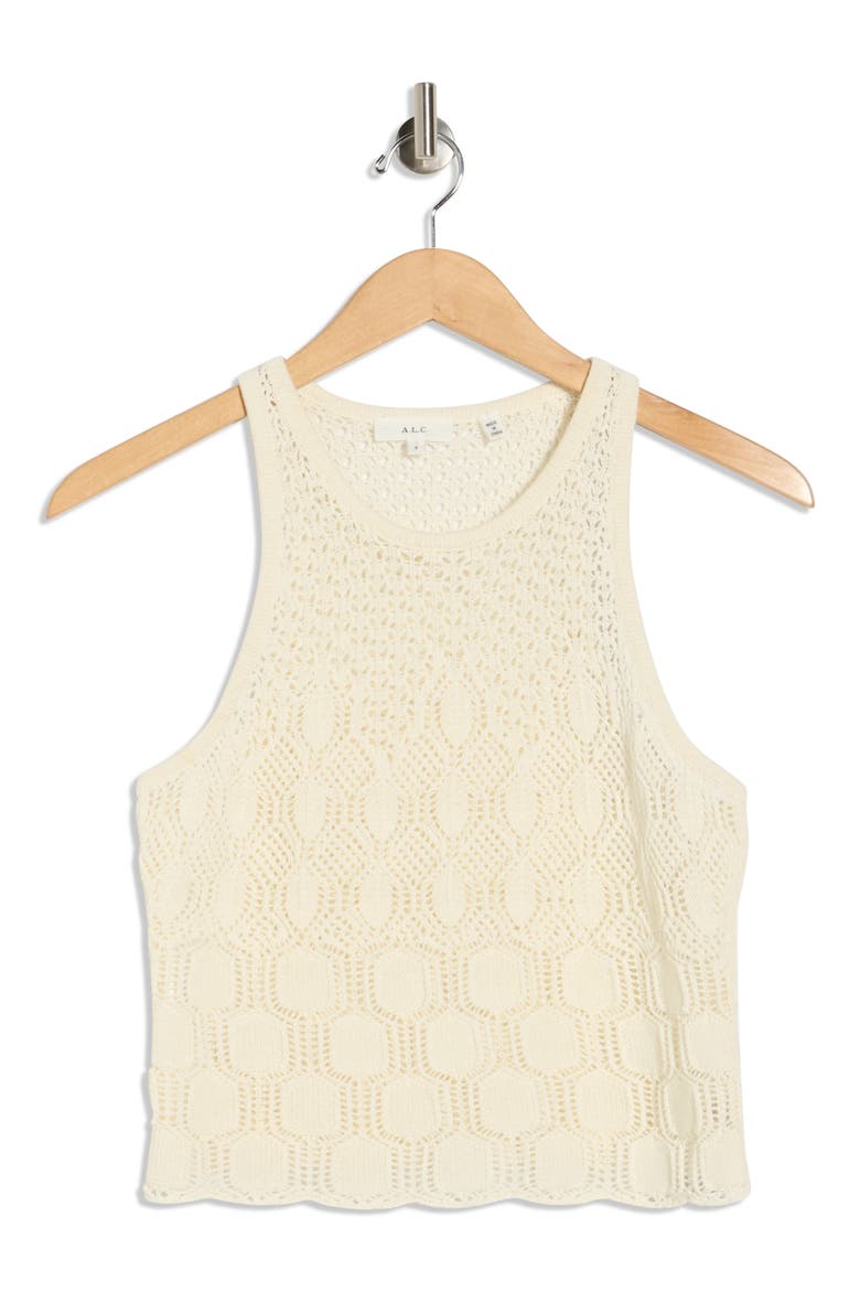 Rosa Pointelle Stitch Tank, Alternate, color, OFF WHITE