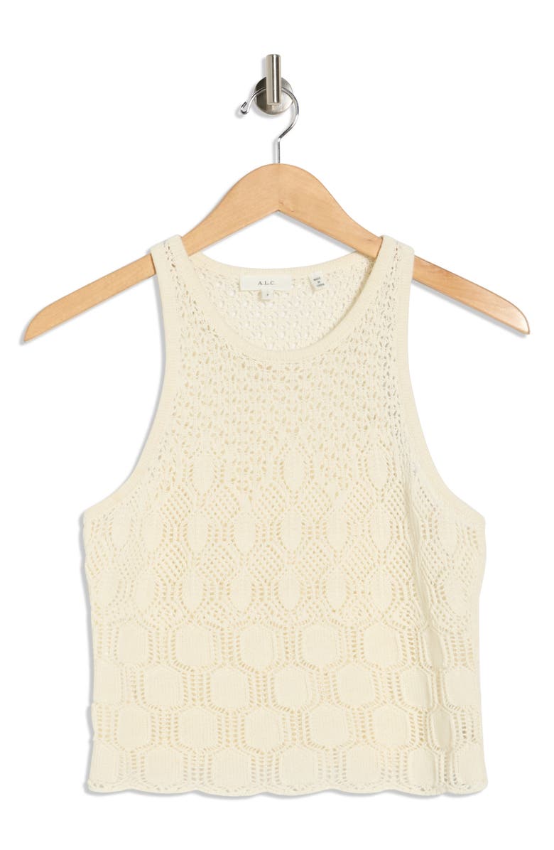 A.L.C. Rosa Pointelle Stitch Tank, Alternate, color, Off White