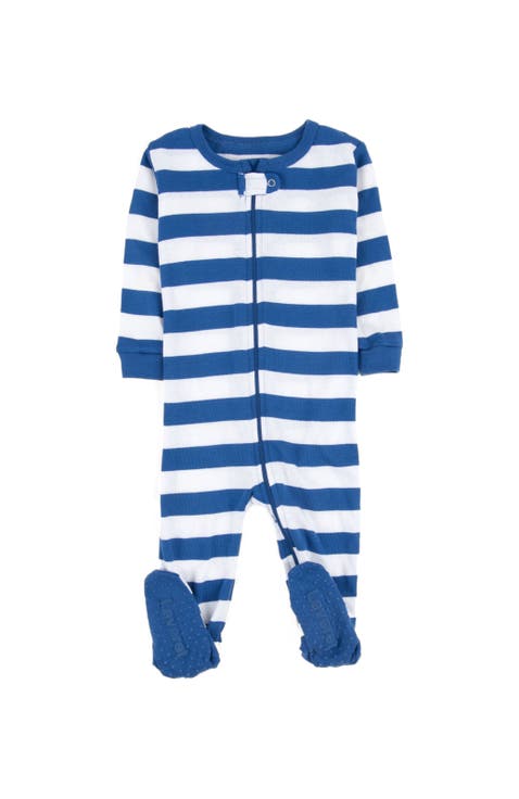 Footed Striped Cotton Matching Family Pajamas (Baby)