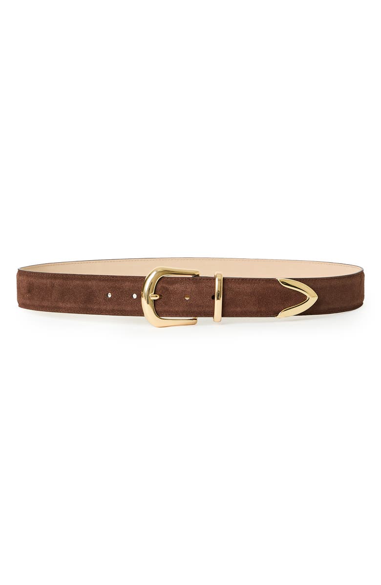 B-Low the Belt Marc Suede Belt, Main, color, Chocolate Gold