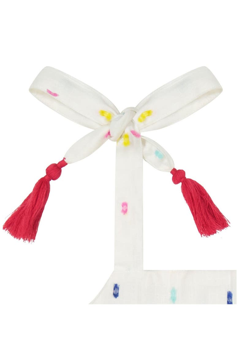Zoe Baby Romper Confetti Swiss Dot, Alternate, color, White