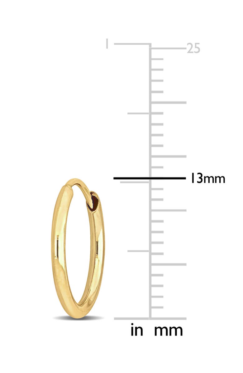 DELMAR 14K Gold 13mm Hoop Earrings, Alternate, color, Gold