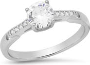 HMY JEWELRY Round Simulated Diamond Pavé Ring