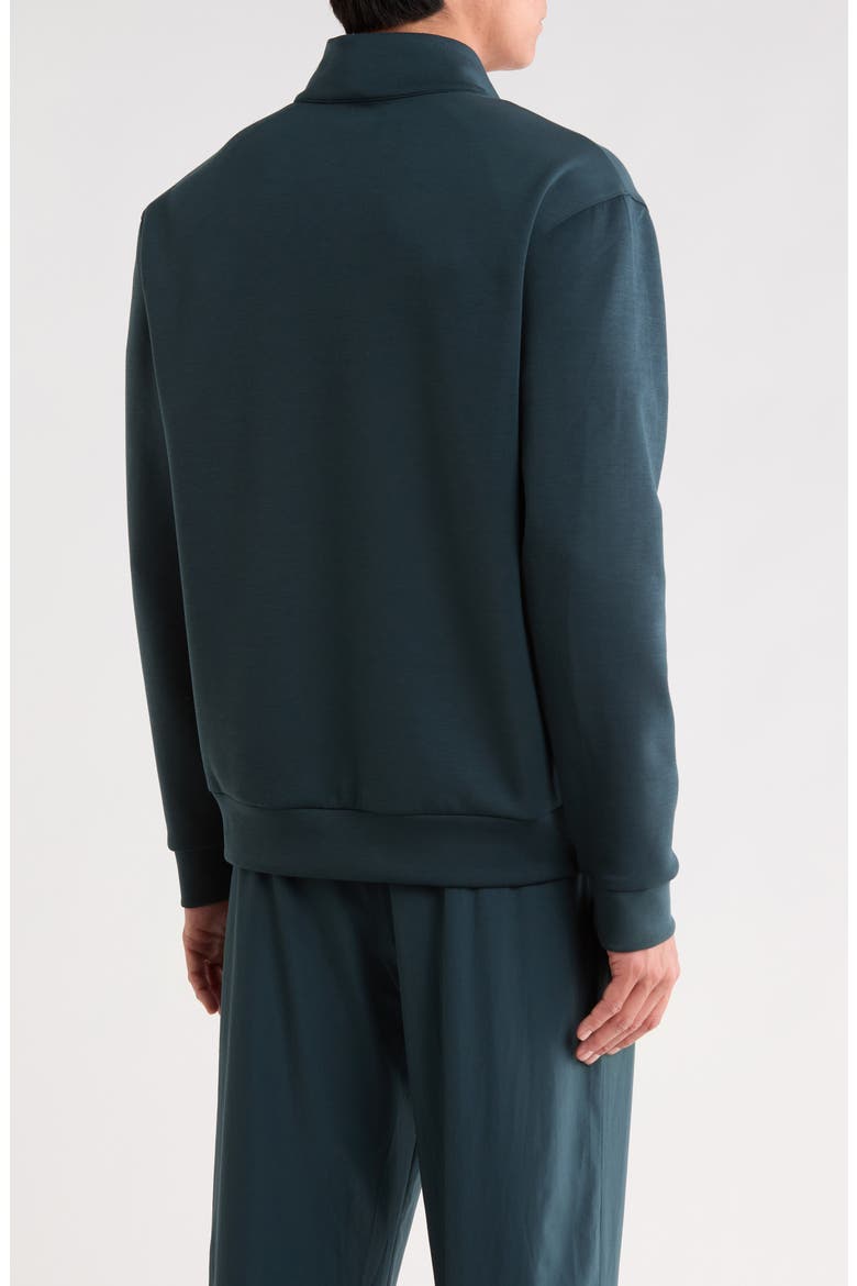 Double Knit Quarter Zip Sweatshirt, Alternate, color, GREEN MAGICAL
