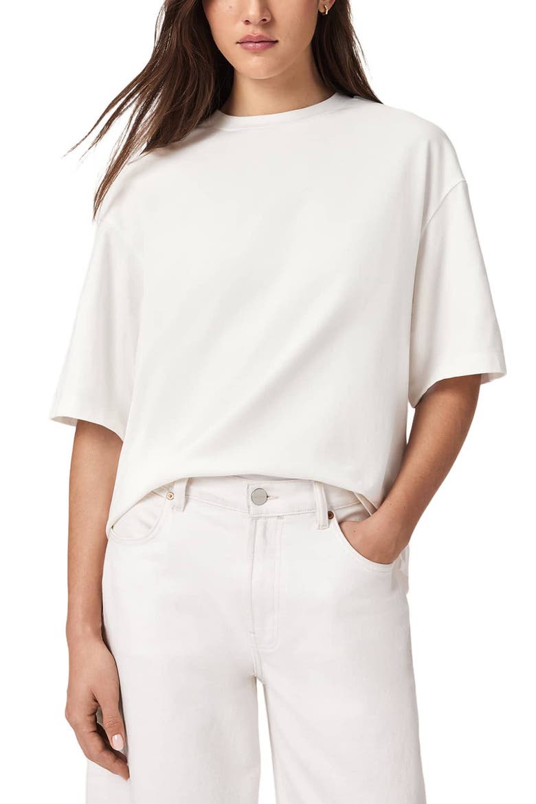 Esme Amelie Crochet Heart Back T-Shirt, Main, color, ECRU WHITE