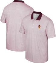 COLOSSEUM Men's Colosseum White/Maroon Arizona State Sun Devils Print Stripe Polo