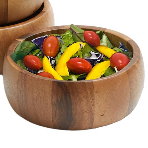 Frieling Acacia Wood Calabash Bowl, Small 2.5-inch X 7-inch Diameter In Brown