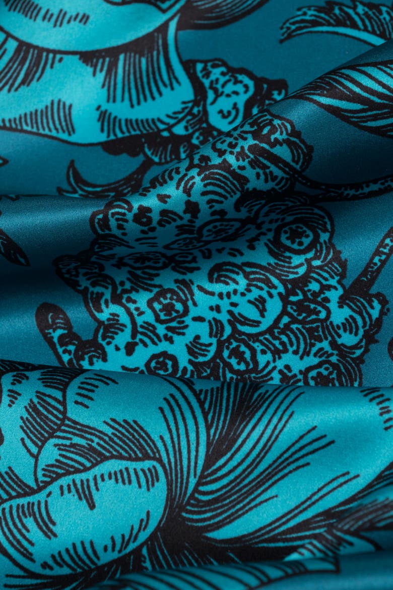 Isabella - Silk Scarf/Shawl for Women, Alternate, color, Peacock Blue