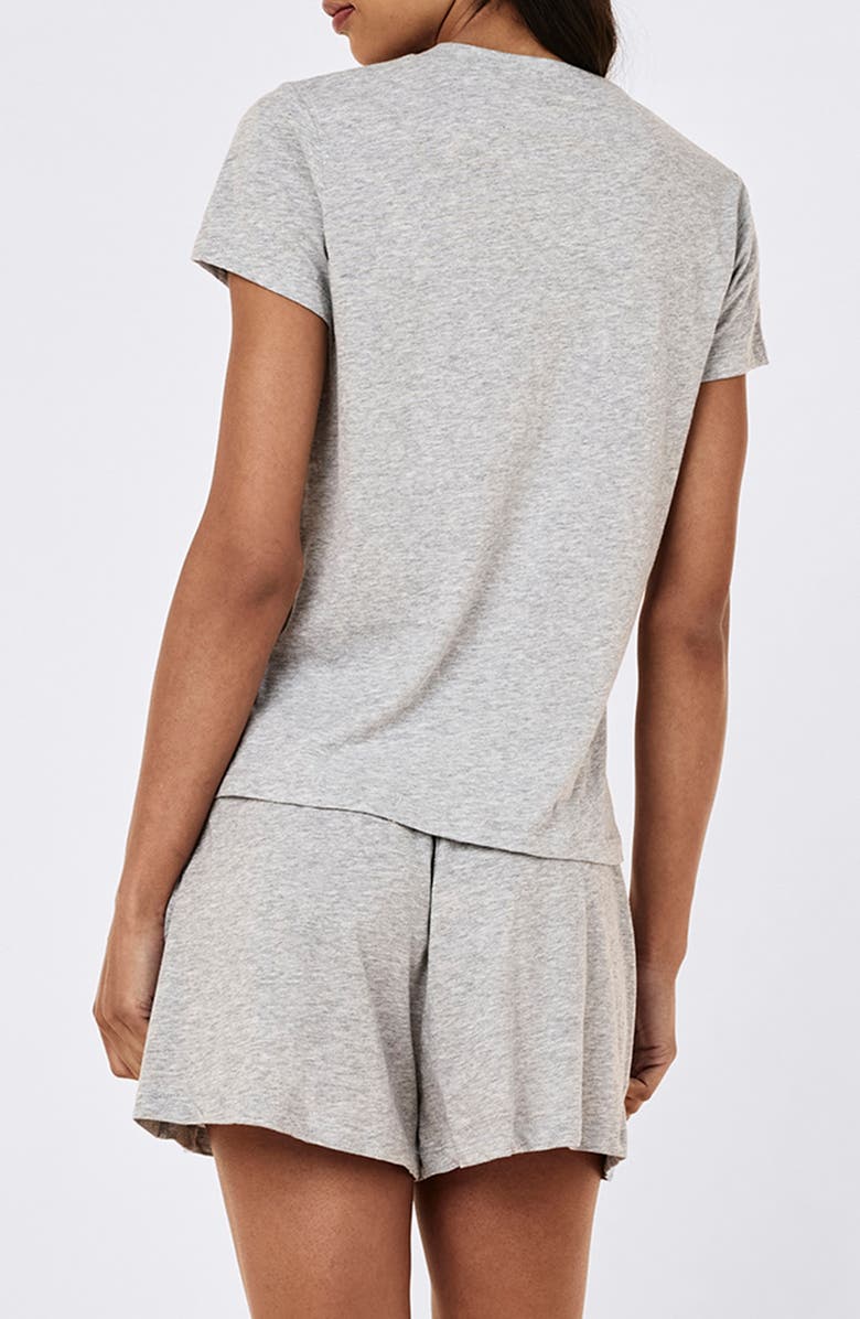 Papinelle Jada Organic Cotton V-Neck Pajama Top, Alternate, color, Grey