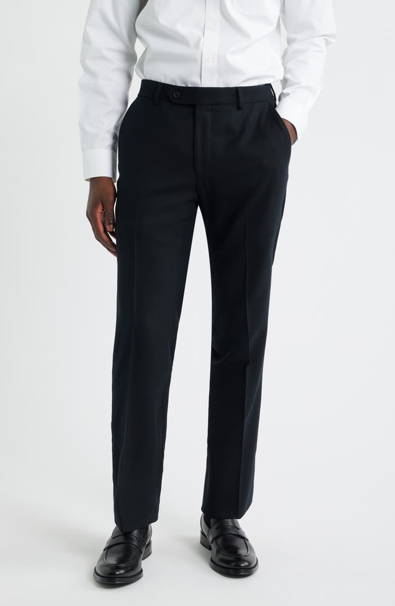 Heritage Gold Luxury Performance Stretch Wool Suit Separate Pants, Main, color, Black