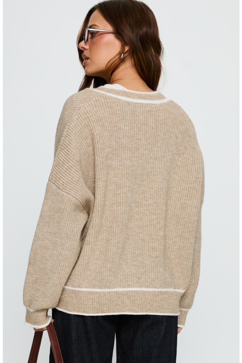 Cressara Contrast Knit Oversized Cardigan, Alternate, color, MULTI