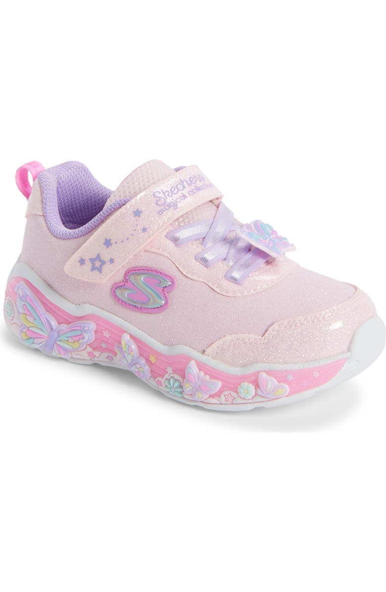 SKECHERS Kids' Lil Butterfly Bliss Light-Up Sneaker, Main, color, Light Pink