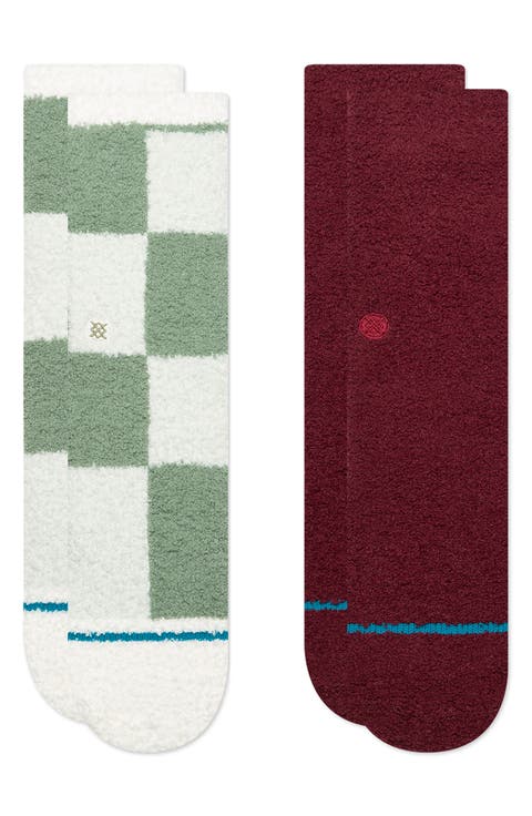 Patchwork Assorted 2-Pack Crew Socks Gift Box Set