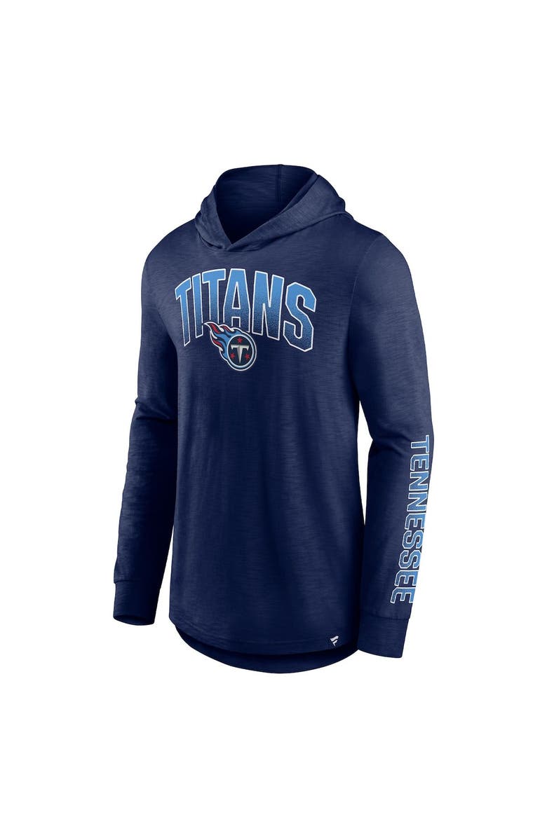 FANATICS Men's Fanatics Branded Navy Tennessee Titans Front Runner Long Sleeve Hooded T-Shirt, Alternate, color, Navy