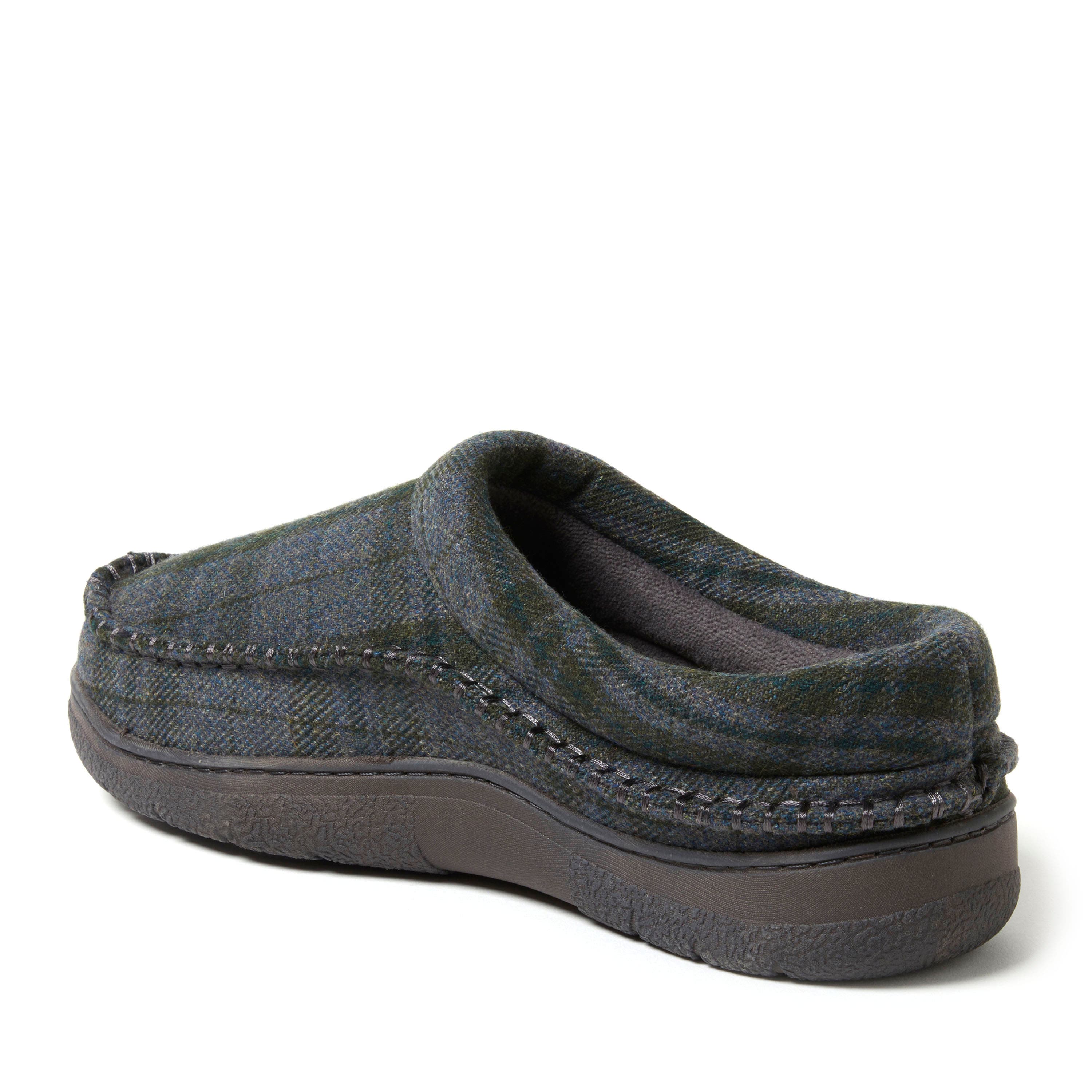 Thompson Plaid Moccasin Toe Clog Slipper, Alternate, color, Blue