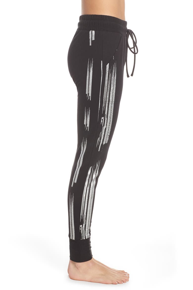 FP Movement Sunny Skinny Sweat Jogger Pants, Alternate, color, BLACK/ SILVER
