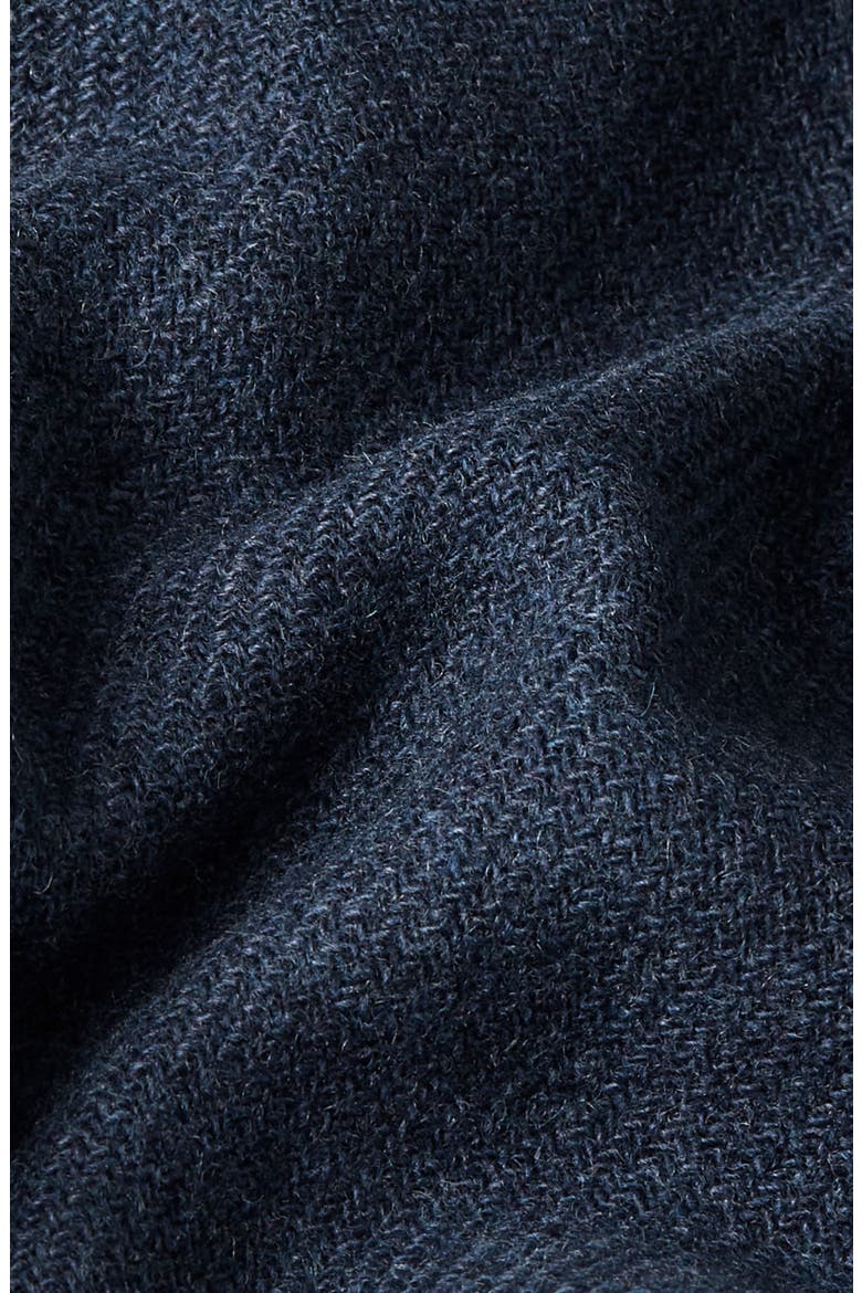 Varsity Recycled Wool Blend Jacket, Alternate, color, RANK BLUE