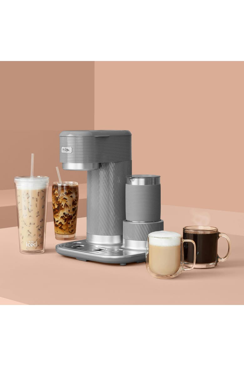 4-in-1 Single Serve Latte Lux iced, and Hot Coffee Maker, Alternate, color, Silver