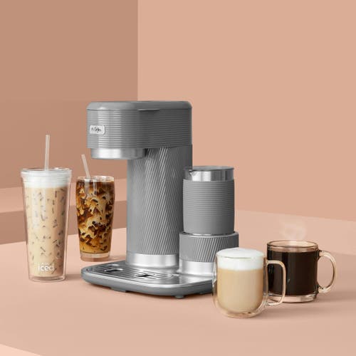 Mr Coffee Mr. Coffee 4-in-1 Single Serve Latte Lux Iced, And Hot Coffee Maker In Gray