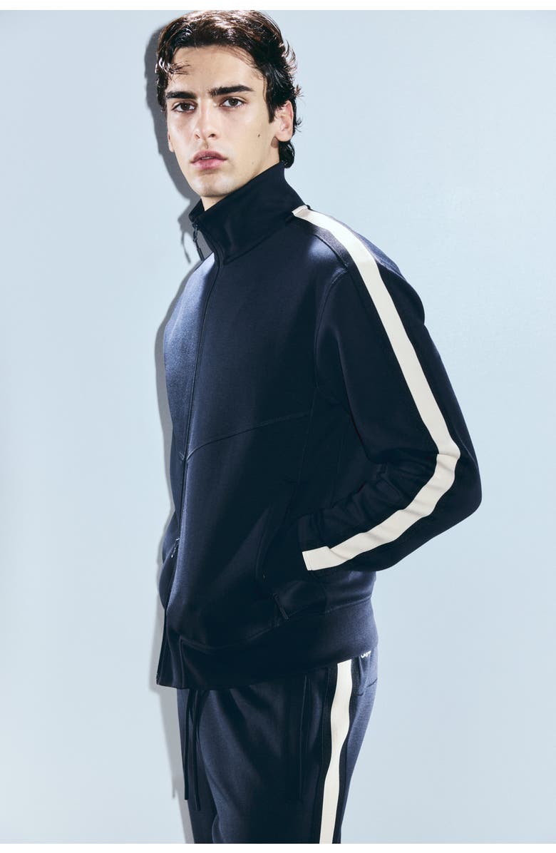 H&M Regular Fit Track Jacket With Drymove, Alternate, color, Dark Blue