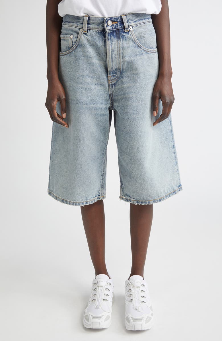 Haikure New Becky Wide Leg Denim Shorts, Main, color, Authentic Wash