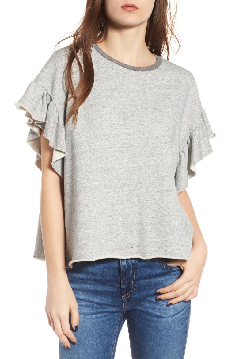 Bes Sweatshirt, Main, color, HEATHER GREY