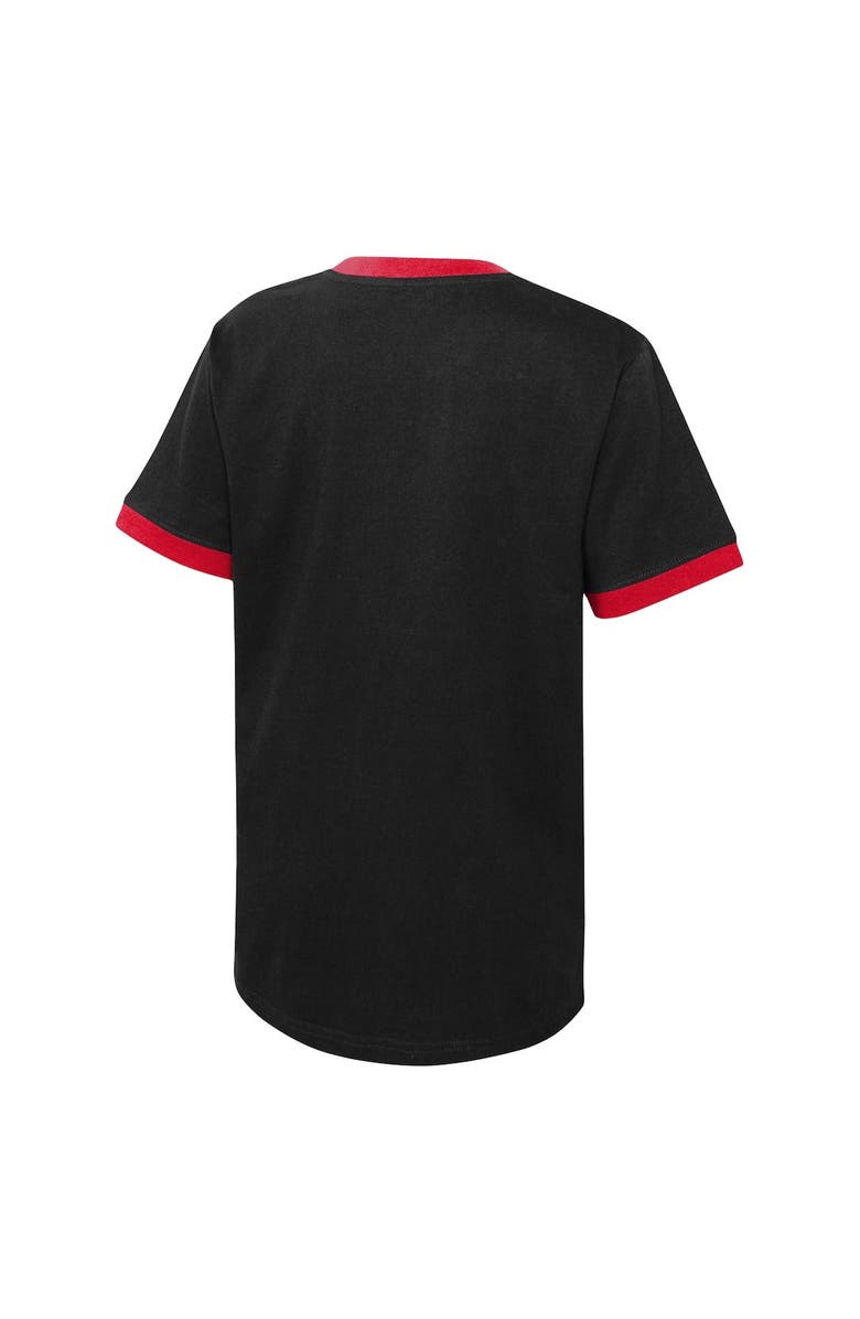 Outerstuff Youth Black Toronto Raptors Hoop City Hometown Ringer T-Shirt, Alternate, color, Black