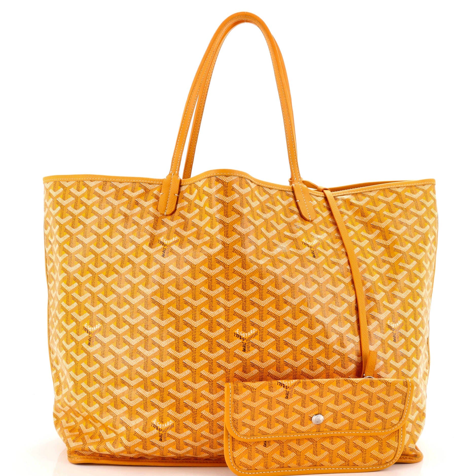 Pre-Owned Goyard Anjou Reversible Tote Coated Canvas GM, Alternate, color, Yellow
