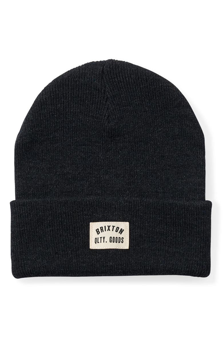 Brixton Woodburn Watch Cap Beanie, Main, color, Washed Black