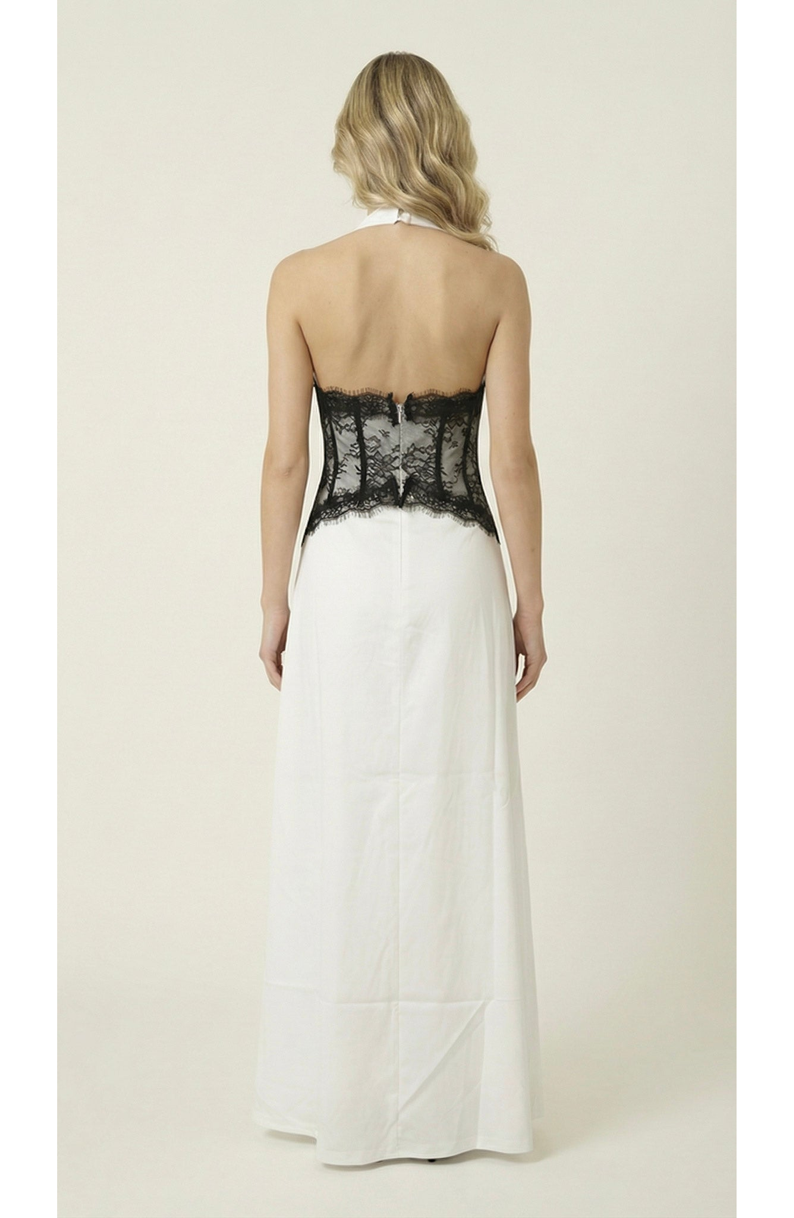 Halter Lace Corset Maxi Dress - image 2