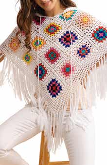 SAACHI Square Crochet Poncho