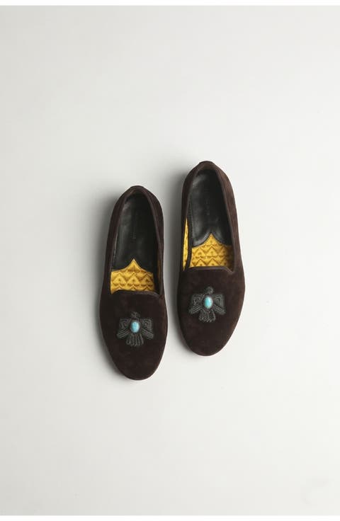 Smokedbone Broadway Thunderbird Suede Slide
