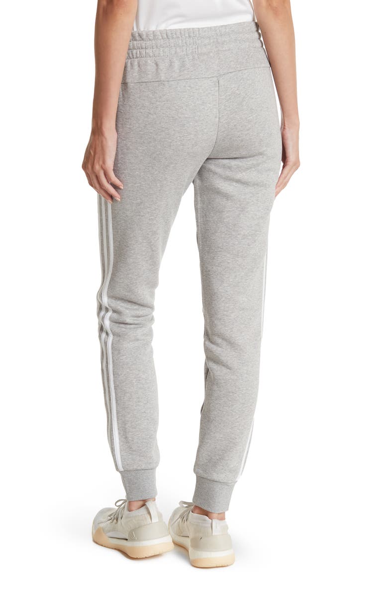 adidas 3-Stripes Drawstring Waist Jogger Sweatpants, Alternate, color, Medium Grey Heather/White