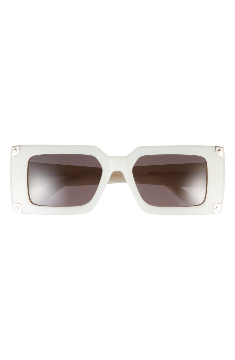 MCM 52mm Rectangular Sunglasses, Main, color, White / Smoke