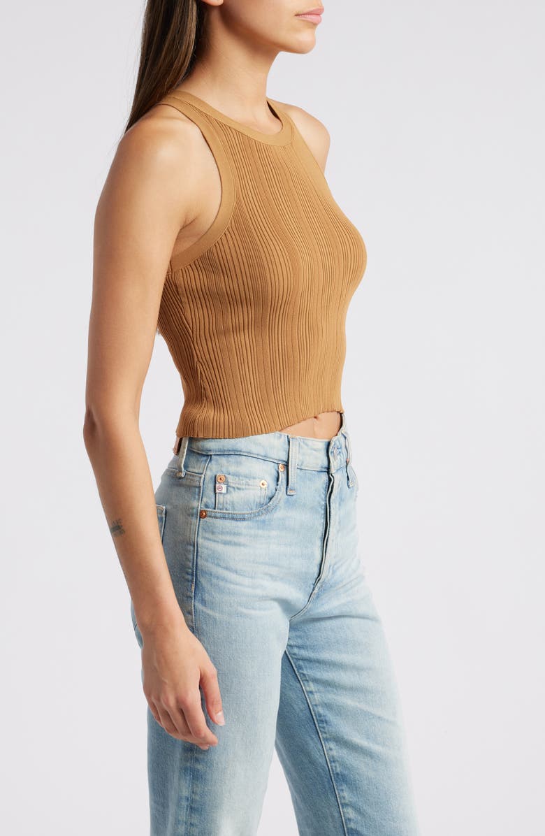 Good American Ribbed Crop Tank, Alternate, color, Canyon003